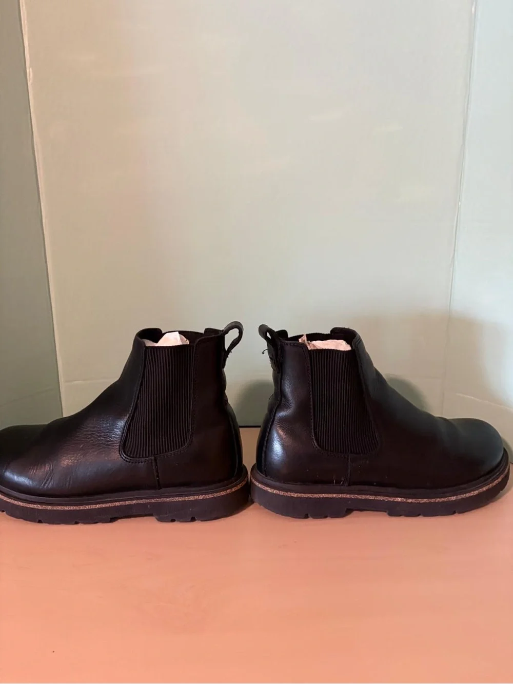 Birkenstock Highwood Slip On Mid Chelsea Boots Black leather size 38